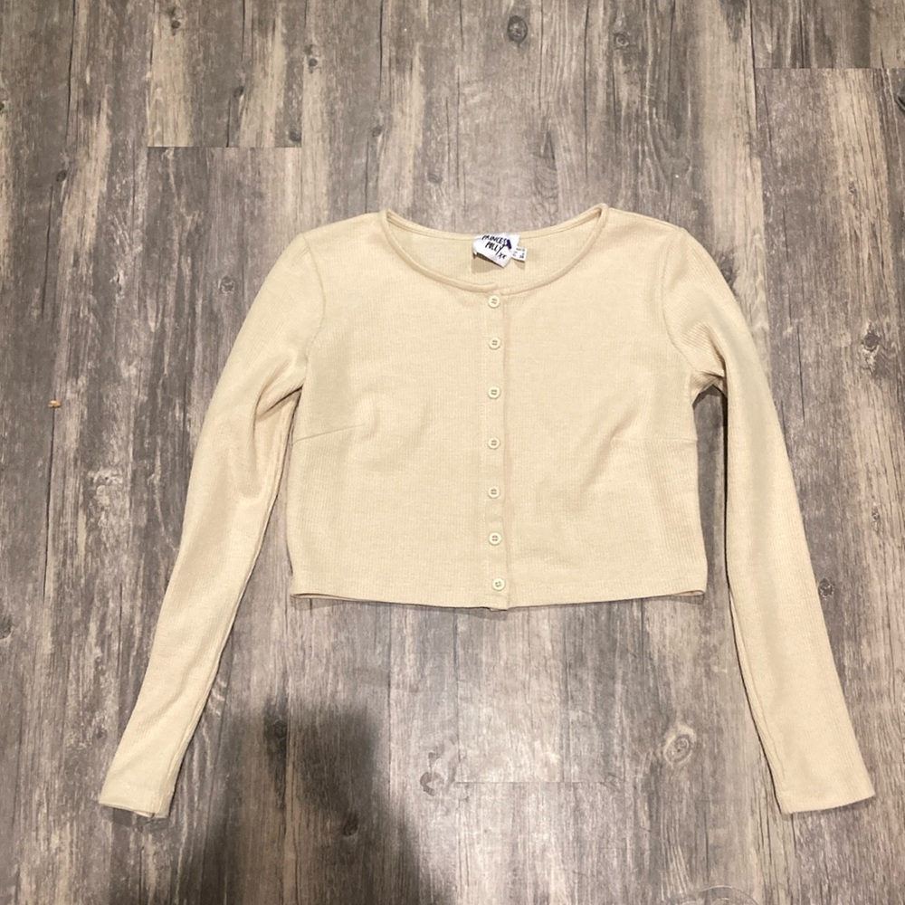 Trendy Princess Pollys Crop Button Up Long Sleve